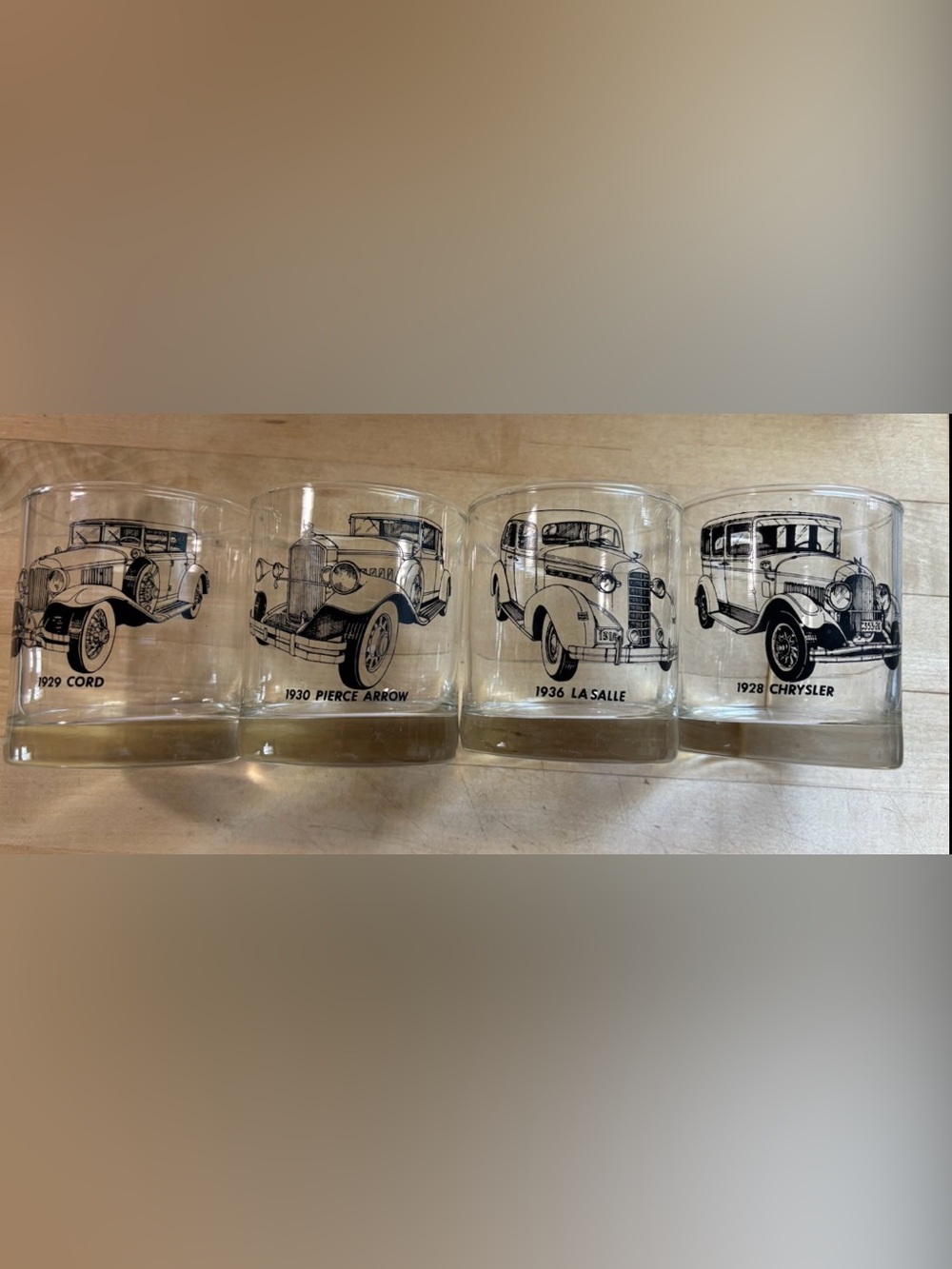 Carson’s Old Traditional Old Fashion Glasses Classic Cars Gentlemen Glass Drink